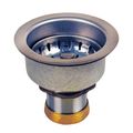 Product Image of Deep Locking Cup Sink Basket Strainer w/ Brass Nuts, 18BN