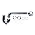 Product Image of 1-1/2" x 12" Semi-Cast P-Trap w/ Cleanout 17 Ga. w/ Deep Flange & Brass Nuts, Chrome, 510-1