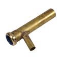 Product Image of 1-1/2" x 8" Branch Tailpiece, Hose & Clamp, Slip Joint Top - 20 Ga. w/ Brass Nut, 7/8" Branch (Nut Down), Unfinished, 814ETBN-3