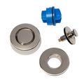 Product Image of True Blue Bath Waste Trim Kit w/ Push n' Pull Stopper in Brushed Nickel