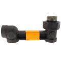 Product Image of 1-1/4" x 1-1/4" x 1-1/4" Side-In/Top-Out Black Meter Bar (7" Length)