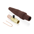 Product Image of 16 Series Taper Nose Cam-Type Female Plug, Contact & Insulator, Detachable, Crimp Tube Termination, 3/0 4/0 AWG, 400A Max, Type 3R When Mated (Brown)