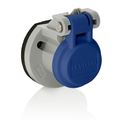 Product Image of Cam-Type Male/Female Panel Mount Receptacle Enclosure w/ Automatic Closing LidSS Spring (Blue)