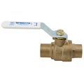 Product Image of 1-1/4" 2-Piece Full Port Bronze Ball Valve, Solder End Connections (Lead Free)