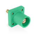 Product Image of Male Panel Receptacle, Cam-Type, Self-Clinching Nut, 90 Deg. #2 to 4/0 AWG (Green)