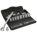 Product Image of 8100 SB 10 Zyklop Metal Ratchet Set w/ Push-Through Square, 3/8" Drive, Imperial (29 pieces)