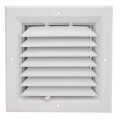 Product Image of 8" x 8" (Wall Opening Size) White Aluminum Horizontal Register, Opposed Blade Damper (A501OB Series)