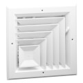 Product Image of 8" x 8" (Wall Opening Size) White Aluminum Horizontal Register, Opposed Blade Damper (A505OB Series)