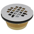 Product Image of 2" No Caulk Shower Stall Drain Stainless Steel Strainer w/ Brass Body