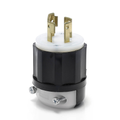 Product Image of Locking Plug, 30A, 250V Dc/600V Ac, Industrial Grade (Black) & White