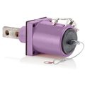 Product Image of Rhino-Hide Double Hole Fem 45 Deg Receptacle Double Hole Bus Bar, 313MCM-777MCM Cable (Purple)