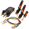 Product Image of 550S Kit, 2-Valve Smart Digital Manifold w/ 2 Wireless Pipe Clamp Temp. Probes, Wireless Vacuum Probe & 3 Hoses
