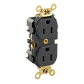 Product Image of 15A Duplex Receptacle/outlet, Heavy Duty Self-grounding, Back/Side Wire (Black)