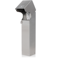 Product Image of 1-Gang 18" Stainless Steel Power Pedestal Kit, Surface Mount Flush Hinged Top, Brushed