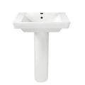 Product Image of Boulevard Center Hole Only Pedestal Sink Top and Leg Combination (White)