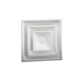 Product Image of 4-Way Steel 3 Cone Fixed Pattern T-Bar Diffuser w/ 8" Fixed Collar & R6 Insulated Back (FPDR6 Series)