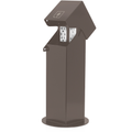 Product Image of 2-Gang 18" Stainless Power Pedestal Kit, Surface Mount Hinged Top, Bronze and W5833-W
