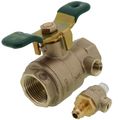 Product Image of LFFBV-TC-TH 3/4" 2-Piece Full Port Threaded Ball Valve w/ Test Cock & Tee Handle (Lead Free)