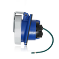 Product Image of 30A, 250V 3-Phase, 3P, 4W, LEV Series IEC 60309-1 & 60309-2 Pin & Sleeve Receptacle, IP66/IP67/IP68/IP69K, Watertight (Blue)