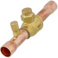 Product Image of 3/4" ODF BVSS Series Refrigeration Ball Valve w/ Access Valve, Brass Locking Seal Cap (R-410A)