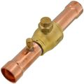 Product Image of 1-3/8" ODF BVSS Series Refrigeration Ball Valve w/ Access Valve, Brass Locking Seal Cap (R-410A)