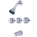 Product Image of 1/2" IPS Three Canopy Handle Tub & Shower Set, 8" Centers