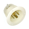 Product Image of 20A, 347/600V 3-Phase Y, NEMA L20-20P, 4P, 4W, Flanged Inlet Locking Receptacle, Non-Grounding (White)