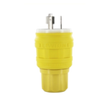 Product Image of 30A, 277V NEMA L7-30P, 2P, 3W, Locking Plug, Grounding, Wetguard (Yellow)
