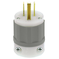 Product Image of 15A, 125V NEMA 5-15P, 2P, 3W, Plug, Straight Blade, Grounding, GRAY-WHITE