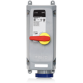 Product Image of 60A, 120/208V 3-Phase, 4P, 5W, LEV Series IEC 60309-1 & 60309-2 Pin & Sleeve Mechanical Interlock, IP66/IP67/IP68/IP69K, Watertight, Non-Fused (Blue)
