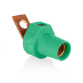 Product Image of 16 Series Taper Nose Single Pole Cam Type Female Terminal Connector, Bus Bar Mount, Angle, #2, 4/0 AWG, 400A Max (Green)