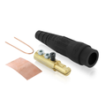 Product Image of 18 Series Cam-Type Male Detachable Plug, Ball Nose, #2 2/0 AWG, 300A Max (Black)