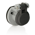 Product Image of Cam-Type Male/Female Panel Mount Receptacle Enclosure w/ Automatic Closing LidSS Spring (Black)