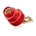 Product Image of 18 Series Terminal Connector, Angle, Female, 400A Max, 600V Bus Bar Mount Termination, #2-4/0 Cable Range (Red)