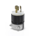 Product Image of 15A, 250V NEMA L6-15P, 2P, 3W, Locking Plug, Grounding (Black/White)
