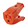 Product Image of NEMA 5-15p 2-pole, 3-wire Grounding Connector, Clamptite Hinged Design, Thermoplastic (Orange)