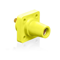 Product Image of 16 Series Female Panel Receptacle, Cam-Type, 90-Degree, Threaded Stud Length, 3/4", Taper Nose, 400A Max, Cable Range, #2 to 4/0 AWG (Yellow)