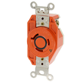 Product Image of 20A, 600V NEMA L9-20R, 2P, 3W, Flush Mtg Locking Receptacle, Isolated Ground, V-0-MAX (Orange)