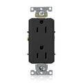 Product Image of 15A Decora Plus Duplex Receptacle/outlet, Self-grounding, Side Wire (Black)