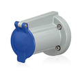 Product Image of Receptacle Cover w/ Snap Back Lid For 17, 19, 22r22, 22r23 Series 90 Degree Panel Receptacles NEMA 3r Rated (Blue)