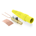 Product Image of 16 Series Taper Nose Cam-Type Male Plug, Contact & Insulator, Detachable, #6 #2 AWG, 190A Max, Type 3R When Mated (Yellow)