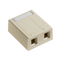 Product Image of Surface-mount Box For Shielded Connectors, Plenum-rated, 2-port (Ivory)