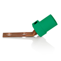 Product Image of 16 Series Taper Nose Single Pole Cam Type Male Terminal Connector, Bus Bar Mount, Angle, #2, 4/0 AWG, 400A Max (Green)