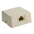 Product Image of Surface Mount Jack w/ Shorting Bar, 8p8c, Screw Terminal (Light Almond)