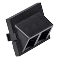 Product Image of 2-port Angled MOS Quickport, Adapter, 1.5 Units High (Black)