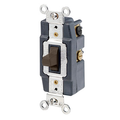 Product Image of 30A, 120/277v, Toggle 2-throw Ctr-off Maintained Contact 2-pole AC Quiet Switch (Brown)