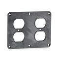 Product Image of 2, Duplex Receptacle Coverplate (Black)