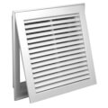 Product Image of 18" x 12" (Wall Opening Size) White Steel Fixed-Bar Filter Grille (96AFB Series)