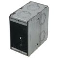 Product Image of 3-3/4" L x 1-7/8" W x 3-1/2" D 1-Gang Masonry Steel Box w/ 1/2" & 3/4" Concentric Knockouts