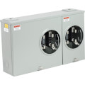 Product Image of 2 Gang Overhead/Underground Ringless, 4 Jaw Meter Socket, 600V (100A)